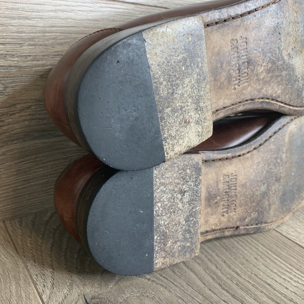 Johnston & Murphy Men's Size 10.5 M Brown Tassel Loafer Style Leather Shoes - Picture 6 of 10